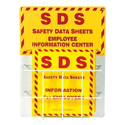 Safety Data Sheet employee information center with basket