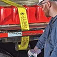 Man securing cargo
