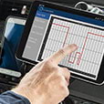 accessing electronic logs on tablet