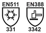 EN 511 and EN 388 icons