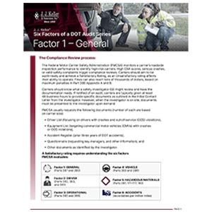 6 factors of DOT audit page 1