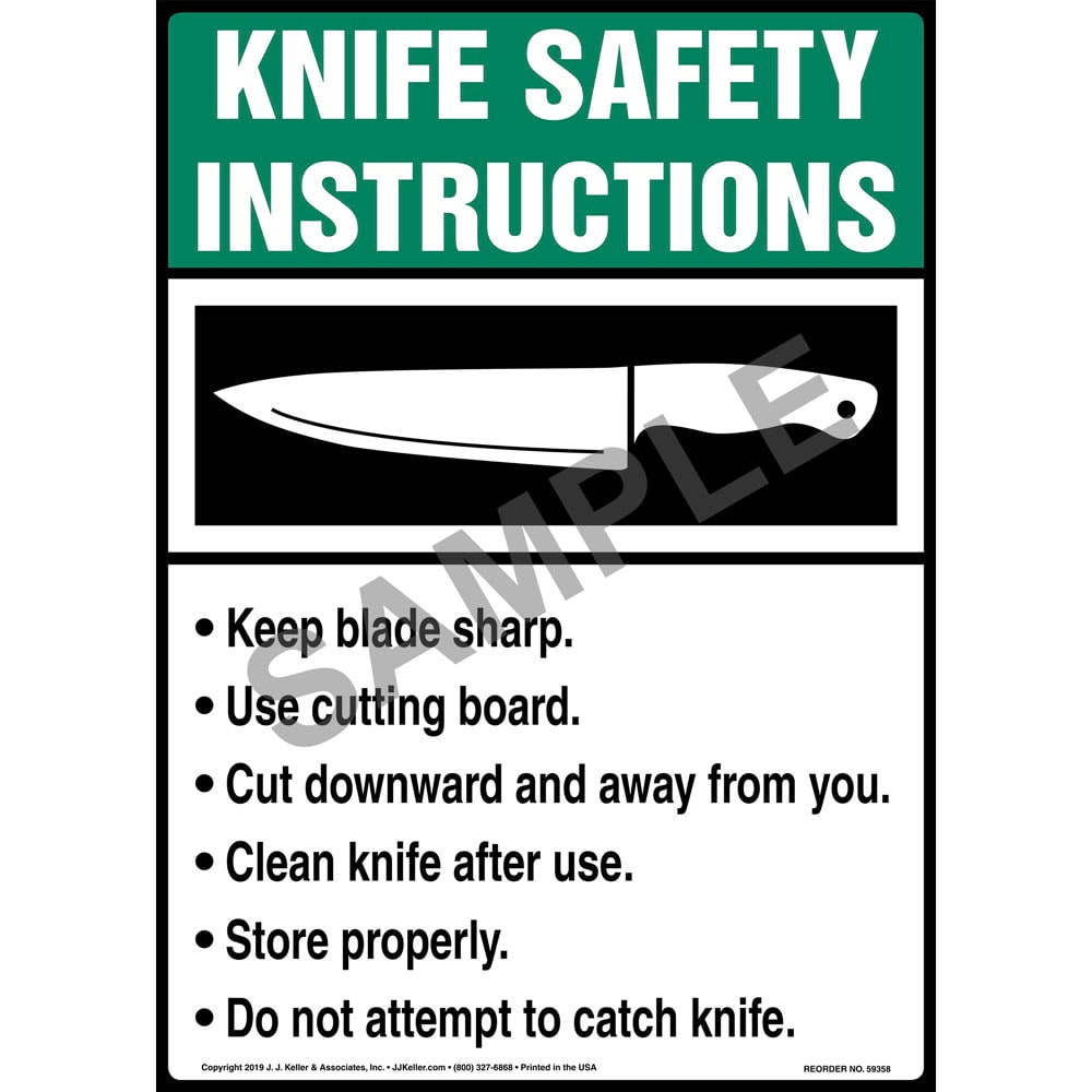 Safe Knife Handling Tips Poster Restaurant Safety Posters