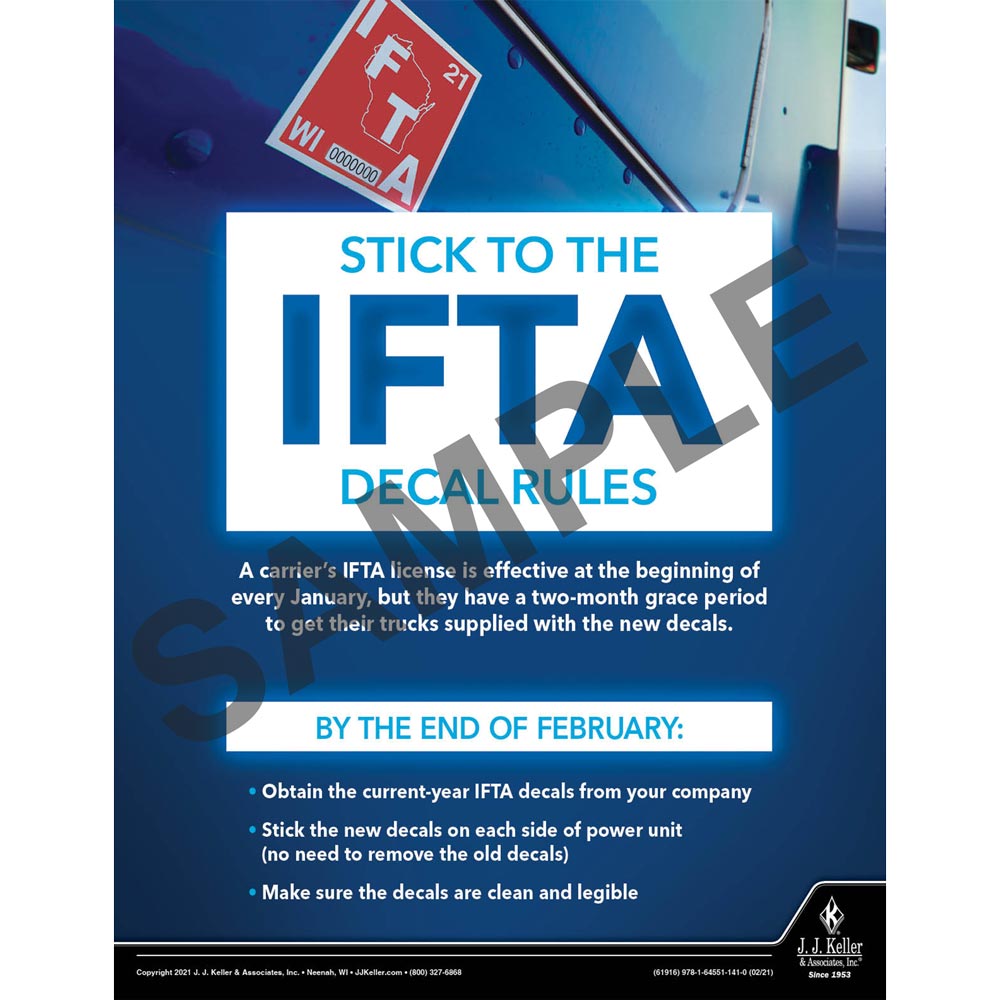 Stick To The Ifta Decal Rules Motor Carrier Safety Poster Stick To The Ifta Decal Rules Motor Carrier Safety Poster