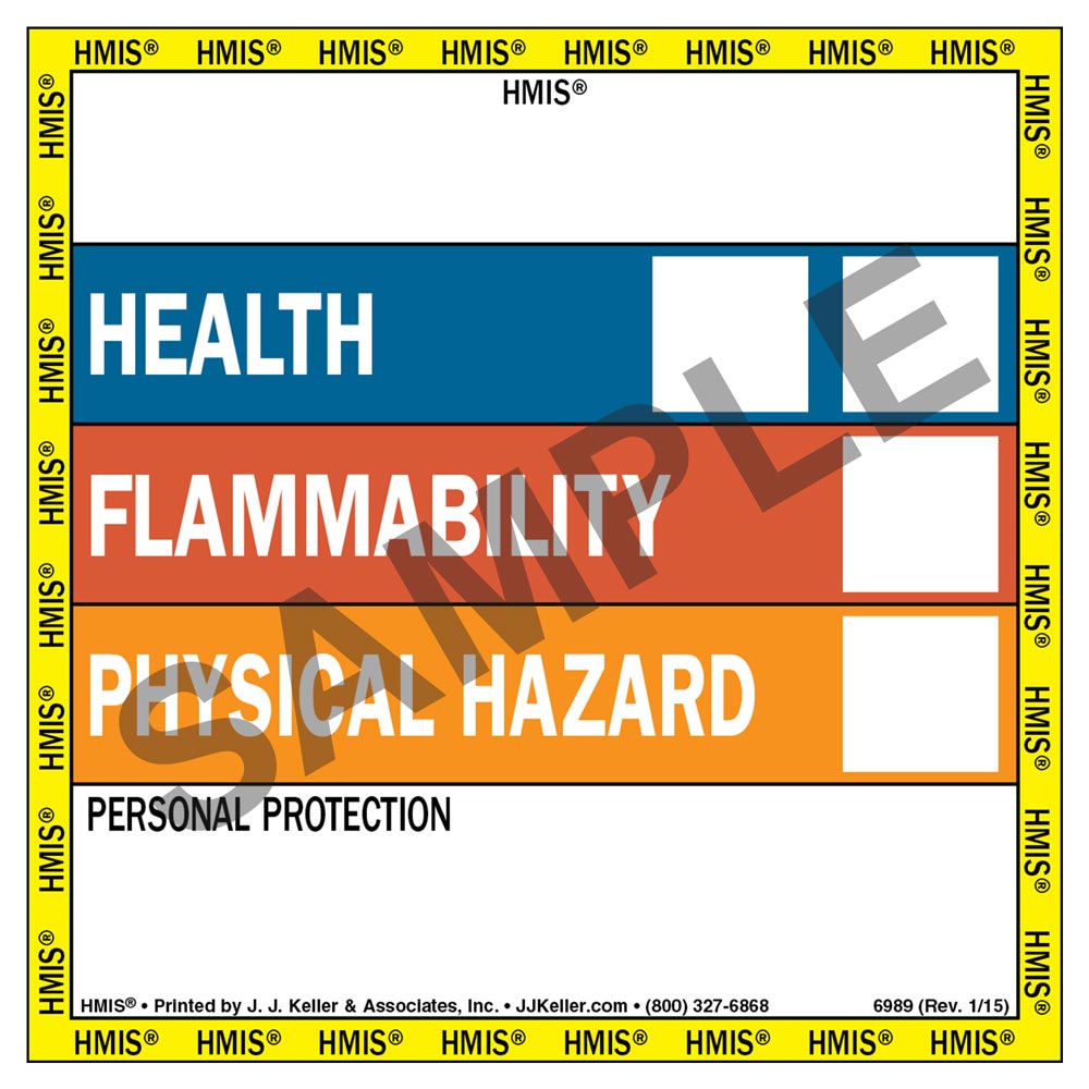 Hmis Label For Sale The Msds Hyperglossary Hmis Labels Such As
