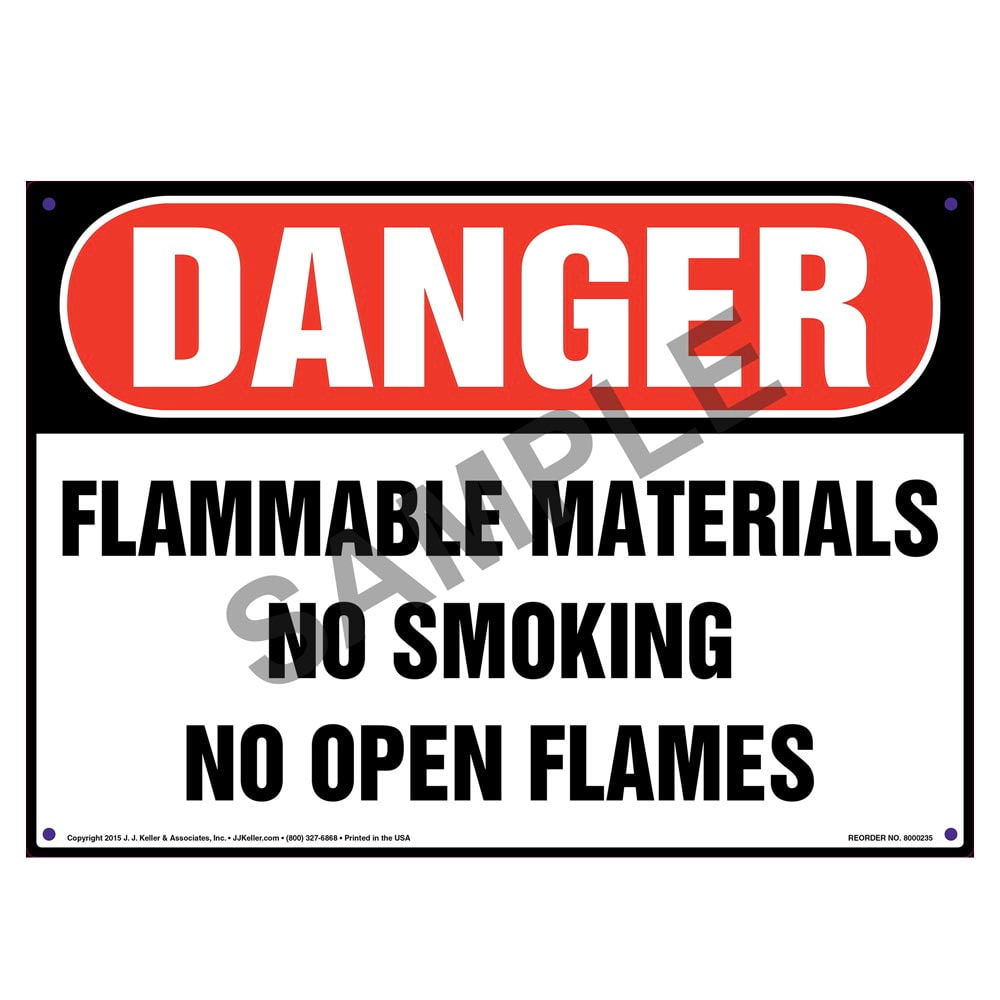 OSHA Danger Diesel Combustible Flammable No SmokingSign or Label