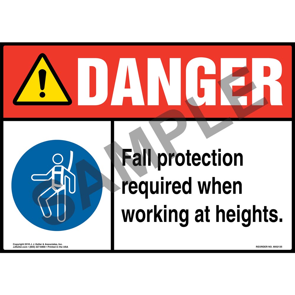 14 Width Brady 128698 Personal Protection Sign 10 Height LegendFall Protection Required in This Area Black and Red on White 14 Width Brady 128698 Personal Protection Sign 10 Height LegendFall Protection Required in This Area Black and Red on White