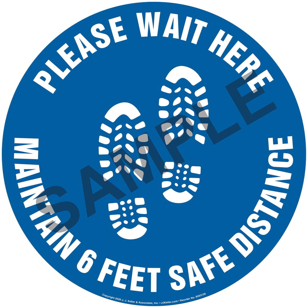 SOCIAL DISTANCING STOP HERE VINYL DECAL STICKER CD-19 FLOOR WALL OSHA NOTICE 