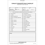 Forklift Operator Checklists & Forms