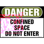Danger: Confined Space, Do Not Enter Sign 