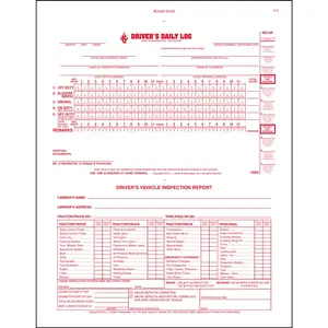 Oil Field Log w/Daily Recap & DVIR - Stock, Book Format, 2-Ply, Carbonless, 8-1/2" W x 11" L Main Image