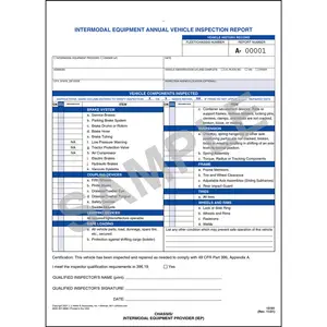 Intermodal Annual Vehicle Inspection Report - Snap-Out, 2-Ply, Carbonless, 8 1/2" W x 11" L Main Image