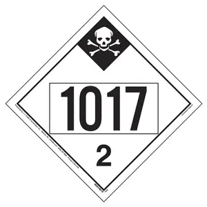 1017 Placard - Division 2.3 Inhalation Hazard - 20 mil Polystyrene, Laminated Main Image
