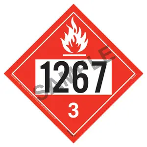 1267 Placard - Class 3 Flammable Liquid - .024" Aluminum Main Image