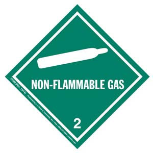 Class 2 Non-Flammable Gas Labels