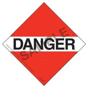 Canadian Danger Placard, Worded - 4 mil Vinyl, Permanent Adhesive Main Image