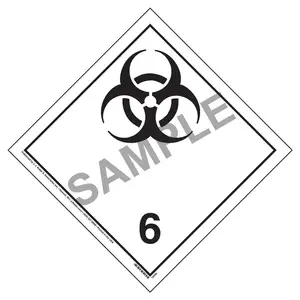 International Division 6.2 Infectious Substances, Wordless - 4 mil Vinyl, Permanent Adhesive Main Image