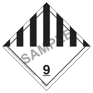 International Class 9 Miscellaneous Placard, Wordless - 4 mil Vinyl, Permanent Adhesive Main Image