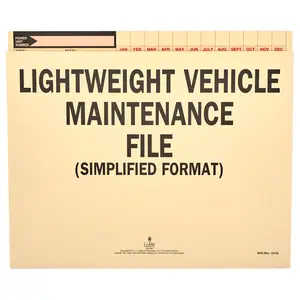 Vehicle Maintenance Lightweight File Folder - 11 3/4" W x 9 7/8" L Main Image