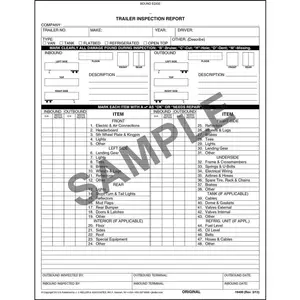 Trailer Inspection Report - Personalized, Book Format, 2-Ply, Carbon, 8-1/2" W x 10-1/2" L Main Image