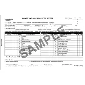 Canadian Driver's Vehicle Inspection Report - Personalized, Book Format, 2-Ply, With Carbon, 5-1/2" W x 8-1/2" L Main Image