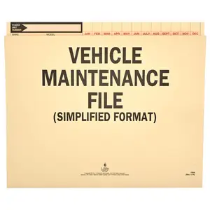 Vehicle Maintenance Heavy-Duty File Folder - 11 3/4" W x 9 7/8" L Main Image