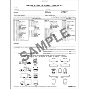 Detailed DVIR w/Illustrations (Truck & Tractor/Trailer) - Personalized, Book Format, 2-Ply, Carbonless, 8-1/2" W x 11" L Main Image