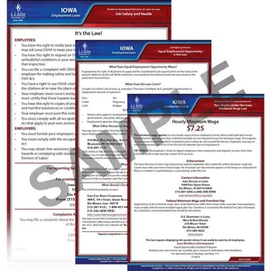 Iowa & Federal Electronic Labor Law Poster Management Service - 1-Year, Spanish Main Image
