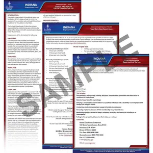 Indiana & Federal Electronic Labor Law Poster Management Service - 1-Year, English Main Image