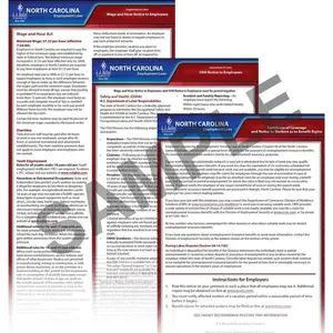 North Carolina & Federal Electronic Labor Law Poster Management Service - 1-Year, English Main Image