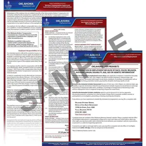 Oklahoma & Federal Electronic Labor Law Poster Management Service - 1-Year, English Main Image