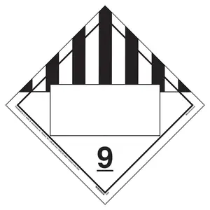 Class 9 Miscellaneous Placard - Blank, 4 mil Vinyl Permanent Adhesive Main Image