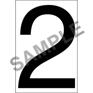 Individual 4" Vinyl Numbers - Clear, "2" (Two) Main Image