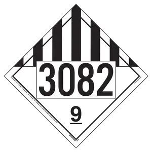 3082 Placard - Class 9 Miscellaneous - 4 mil Vinyl, Removable Adhesive Main Image