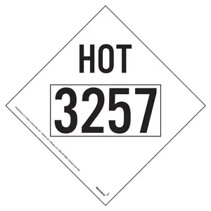 3257 Elevated Temperature Liquid HOT Marking - 20 mil Polystyrene, Laminated Main Image