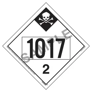1017 Placard - Division 2.3 Inhalation Hazard - 176 lb Polycoated Tagboard Main Image