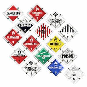 Aluminum Flip-File Placard, 15-Legend Worded Set, Standard Panel Main Image