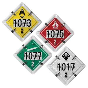 Numer-All™ Flip Placard - 4 Legend, Class 2, White Back Plate Main Image