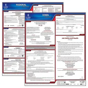 Iowa & Federal Labor Law Posters - State & Federal Poster Set, English Main Image