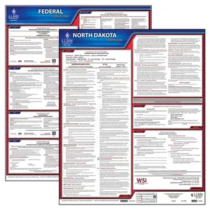North Dakota & Federal Labor Law Posters - State & Federal Poster Set, English Main Image