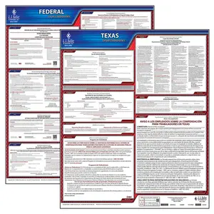 Texas & Federal Labor Law Posters - State & Federal Poster Set, w/ Workers' Comp, Spanish Main Image