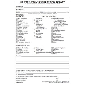 Vehicle Inspection Forms & Maintenance Solutions for DOT 