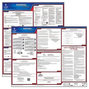 Indiana & Federal Labor Law Posters - State & Federal Poster Set, English Main Image