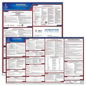 California & Federal Labor Law Posters - State & Federal Poly Poster Set, English Main Image