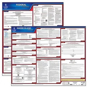 Rhode Island & Federal Labor Law Posters - State & Federal Poster Set, English Main Image
