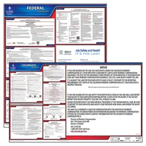 Colorado & Federal Labor Law Posters - State & Federal Poly Poster Set, English Main Image