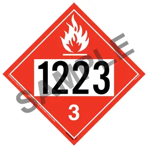 1223 Placard - Class 3 Flammable Liquid - .024" Aluminum Main Image
