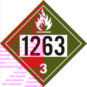 1263 Placard - Class 3 Flammable Liquid - .024" Aluminum Main Image