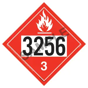 3256 Placard - Class 3 Flammable Liquid - Polycoated Tagboard Main Image