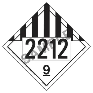 2212 Placard - Class 9 Miscellaneous - .024" Aluminum Main Image