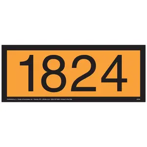 1824 Orange Panel - 4 mil Vinyl, Removable Adhesive Main Image